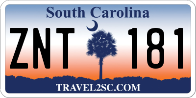 SC license plate ZNT181