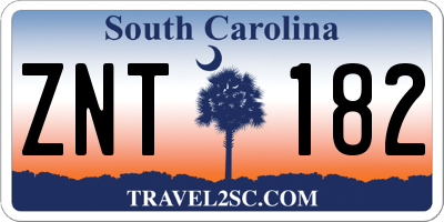 SC license plate ZNT182