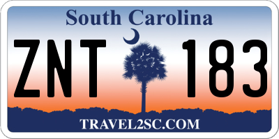 SC license plate ZNT183