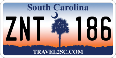 SC license plate ZNT186