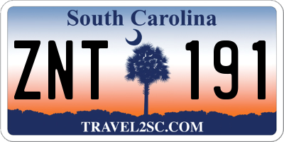SC license plate ZNT191