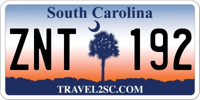 SC license plate ZNT192