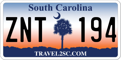SC license plate ZNT194