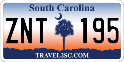 SC license plate ZNT195