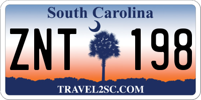 SC license plate ZNT198