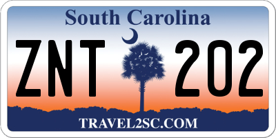 SC license plate ZNT202