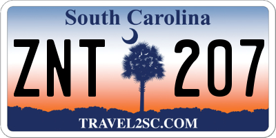 SC license plate ZNT207