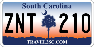 SC license plate ZNT210