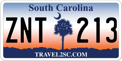 SC license plate ZNT213