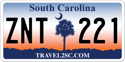 SC license plate ZNT221