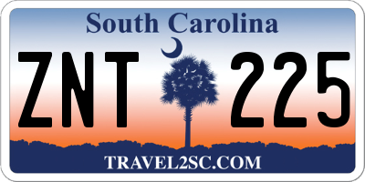SC license plate ZNT225