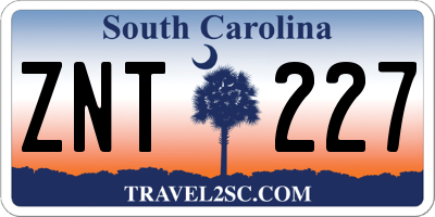 SC license plate ZNT227