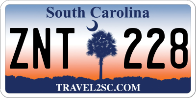 SC license plate ZNT228