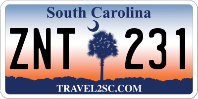 SC license plate ZNT231