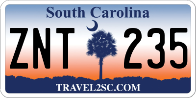 SC license plate ZNT235