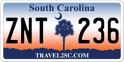SC license plate ZNT236