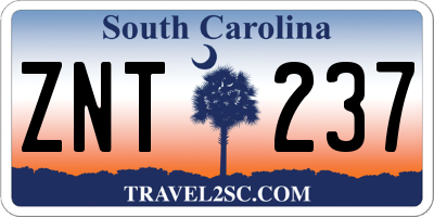 SC license plate ZNT237