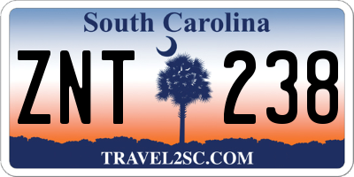 SC license plate ZNT238