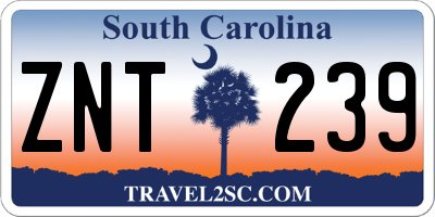 SC license plate ZNT239