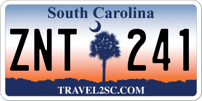 SC license plate ZNT241