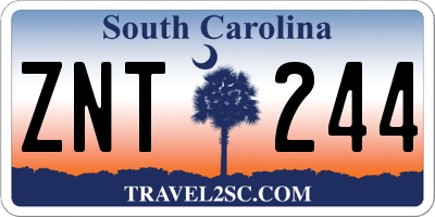 SC license plate ZNT244