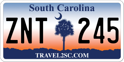 SC license plate ZNT245