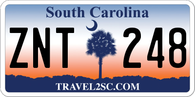 SC license plate ZNT248