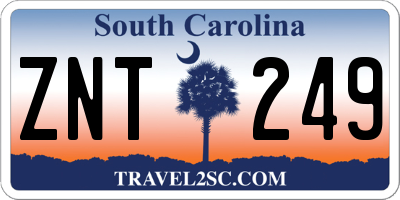 SC license plate ZNT249