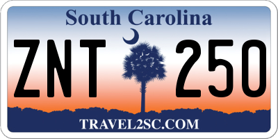 SC license plate ZNT250