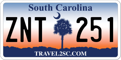 SC license plate ZNT251