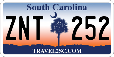 SC license plate ZNT252