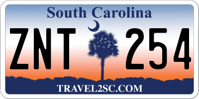 SC license plate ZNT254