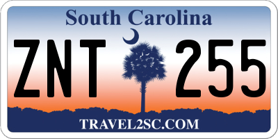 SC license plate ZNT255