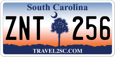 SC license plate ZNT256