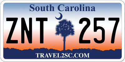 SC license plate ZNT257