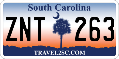 SC license plate ZNT263