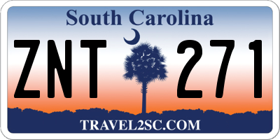 SC license plate ZNT271