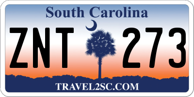 SC license plate ZNT273