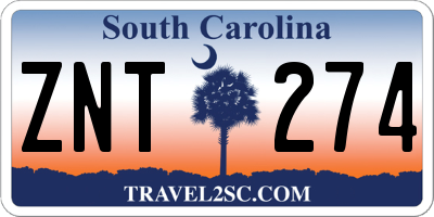 SC license plate ZNT274