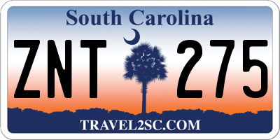 SC license plate ZNT275