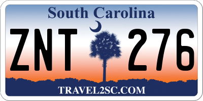 SC license plate ZNT276