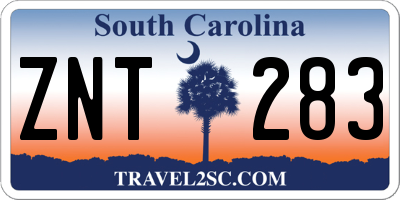 SC license plate ZNT283