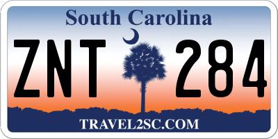 SC license plate ZNT284