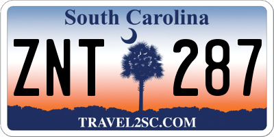 SC license plate ZNT287