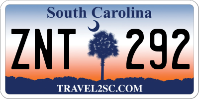 SC license plate ZNT292