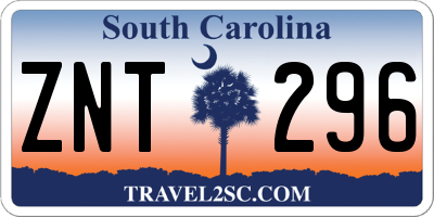 SC license plate ZNT296
