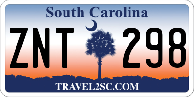 SC license plate ZNT298