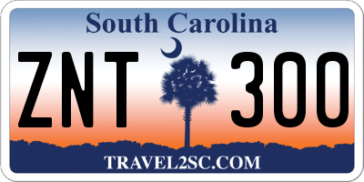 SC license plate ZNT300
