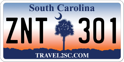 SC license plate ZNT301