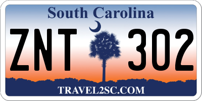 SC license plate ZNT302